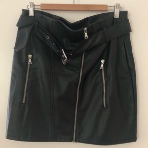SOLD | NWT Vegan Leather High Waisted Mini Skirt